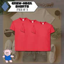 Load image into Gallery viewer, Pack Of 3 PE Kit Sportswear Crewneck School T-Shirts