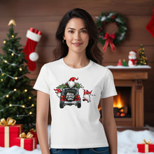 Load image into Gallery viewer, Funny Christmas Gnomes T-Shirt with Christmas Tree Design