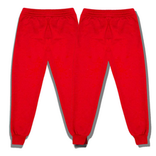 Load image into Gallery viewer, Pack Of 2 Unisex Kids Fleece Jogging Bottoms Sports PE Trouser Red