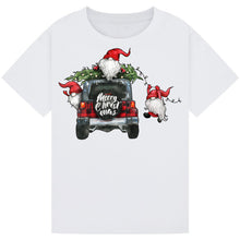 Load image into Gallery viewer, Funny Christmas Gnomes T-Shirt with Christmas Tree Design