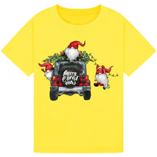Load image into Gallery viewer, Funny Christmas Gnomes T-Shirt with Christmas Tree Design
