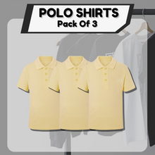 Load image into Gallery viewer, Pack of 3 PE Kit Sportswear Boys/Girls School Polo Shirts Yellow