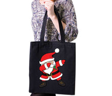 Load image into Gallery viewer, Santa Claus Dancing Dabbing Christmas Tote Bag Reusable Cotton Bags