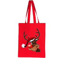 Load image into Gallery viewer, Xmas Christmas Novelty Santa Reindeer Snowman Tote Bag Reusable Cotton Bags