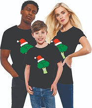 Load image into Gallery viewer, Xmas Holiday T Shirts Kids Funny Santa Hat Broccoli Green Veggies Christmas T Shirts Boys Girls Matching Family Outfits T-Shirt