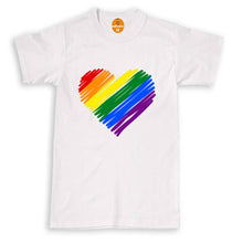 Load image into Gallery viewer, GAY PRIDE Unisex LGBT RAINBOW LESBIAN FESTIVAL HEART STRAIGHT BI SEXUAL T Shirt