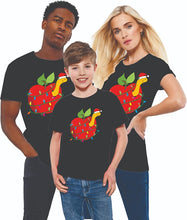 Load image into Gallery viewer, Invading Xmas Lighting Tree Kids Funny Santa Hat Turtle Apple Fruit Matching Family Christmas T Shirts for Men Women