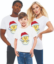 Load image into Gallery viewer, Invading Christmas T Shirts Kids Cute Santa Hat Baby Chick Hatching Boys Girls Matching Family Merry Xmas Holiday Outfits T-Shirt