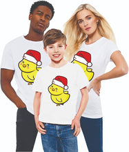 Load image into Gallery viewer, Invading Xmas Kids Cute Santa Hat Chick T Shirts Matching Family Holiday Christmas T Shirts for Men Women
