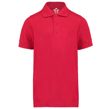 Load image into Gallery viewer, Pack of 2 PE Kit Sportswear Boys/Girls School Polo Shirts Red