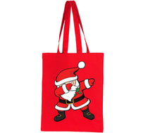 Load image into Gallery viewer, Santa Claus Dancing Dabbing Christmas Tote Bag Reusable Cotton Bags