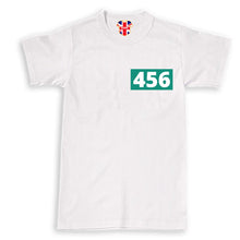 Load image into Gallery viewer, Squid Game Player Number Patch T-Shirt Inspired Pocket Logo Halloween 456