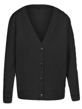 Load image into Gallery viewer, Girls Black School Cardigan