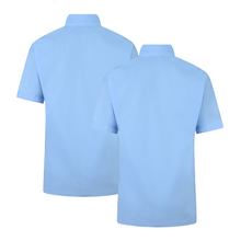 Load image into Gallery viewer, Pack of 2 Girls School Uniform Short Sleeves Blue Blouse Shirt