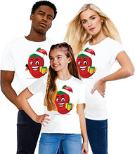 Load image into Gallery viewer, Xmas Vegan Holiday Funny Santa Hat Red Chili Gifts Matching Family Xmas Outfit T Shirts
