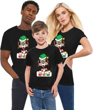 Load image into Gallery viewer, Christmas T Shirts Elf Dog HO HO HO Santa Merry Xmas Outfits T-Shirt Top