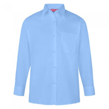 Load image into Gallery viewer, Girls School Uniform Long Sleeves Blue Blouse Shirt