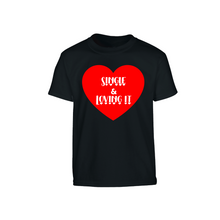 Load image into Gallery viewer, Happy Valentine's Day T-Shirt, Single and Loving It Heart T-Shirt