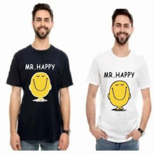 Load image into Gallery viewer, Men's Mr Happy T Shirt Top Funny Sarcastic Grumpy Joke Dad Rude Novelty