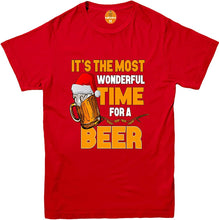Load image into Gallery viewer, It's The Most Wonderful Time for A Beer Christmas Secret Santa T Shirt