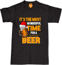 Load image into Gallery viewer, It's The Most Wonderful Time for A Beer Christmas Secret Santa T Shirt