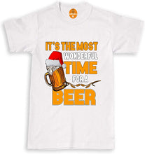 Load image into Gallery viewer, It's The Most Wonderful Time for A Beer Christmas Secret Santa T Shirt