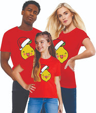 Load image into Gallery viewer, Kids Christmas Holiday Vegan T Shirts Cute Funny Santa Hat Lemon Matching Family Xmas Outfits T-Shirt
