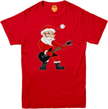 Load image into Gallery viewer, Mens Kids Rockin Santa Claus Father Christmas Rock Guitar Funny T-Shirt S-XXL