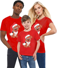 Load image into Gallery viewer, Santa Dog Lover Family Matching Funny Dog Hat Christmas T-Shirt