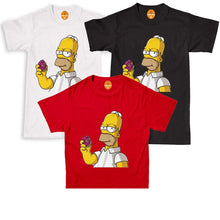 Load image into Gallery viewer, Homer Simpson Woohoo Donut Kids Adults T-Shirt