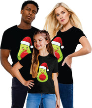 Load image into Gallery viewer, Xmas Kids Cute Santa Hat Vegan T Shirts Matching Family Holiday Christmas T Shirts for Men Women