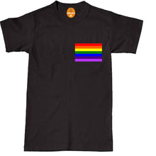 Load image into Gallery viewer, Gay Pride Rainbow Flag Pocket Type T Shirt Festival Freedom LGBT Tee Slogan