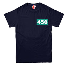 Load image into Gallery viewer, Squid Game Player Number Patch T-Shirt Inspired Pocket Logo Halloween 456