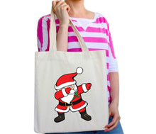 Load image into Gallery viewer, Santa Claus Dancing Dabbing Christmas Tote Bag Reusable Cotton Bags
