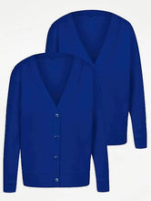 Load image into Gallery viewer, Pack of 2 Girls Royal Blue School Cardigan
