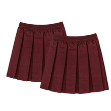 Load image into Gallery viewer, Pack Of 2 Girls Kids Young Box Pleated School Uniform Skirts
