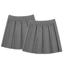 Load image into Gallery viewer, Pack Of 2 Girls Kids Young Box Pleated School Uniform Skirts
