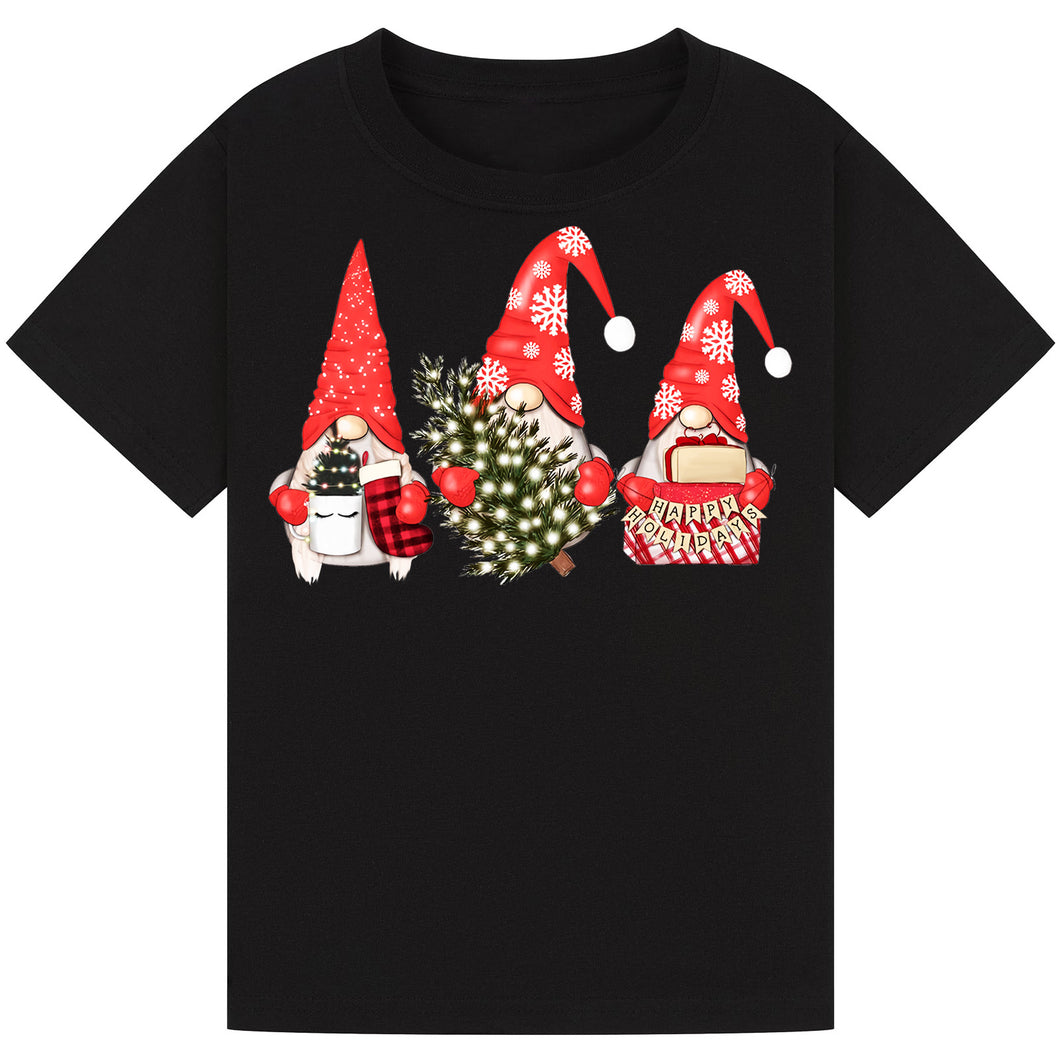 Christmas Lights Gnome T-Shirts for Kids and Adults