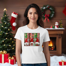 Load image into Gallery viewer, Funny Christmas T-Shirts – Gnomes with Tree &amp; Lights
