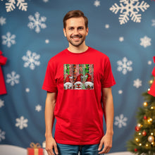 Load image into Gallery viewer, Funny Christmas T-Shirts – Gnomes with Tree &amp; Lights
