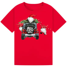 Load image into Gallery viewer, Funny Christmas Gnomes T-Shirt with Christmas Tree Design
