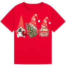 Load image into Gallery viewer, Christmas Lights Gnome T-Shirts for Kids and Adults
