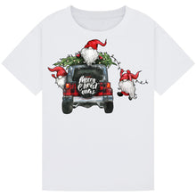 Load image into Gallery viewer, Funny Christmas Gnomes T-Shirt with Christmas Tree Design

