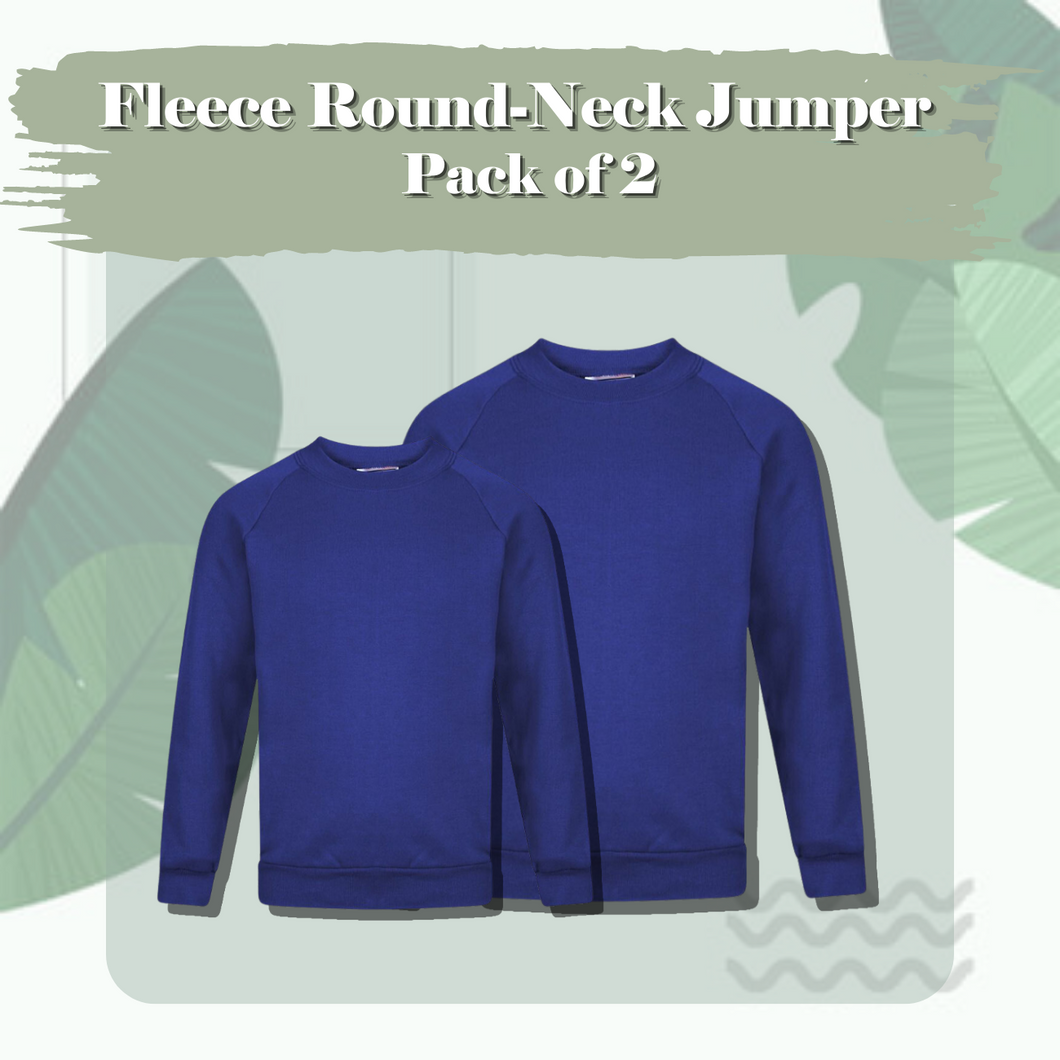 Pack Of 2 Boys Round Neck School Jumpers Royal Blue