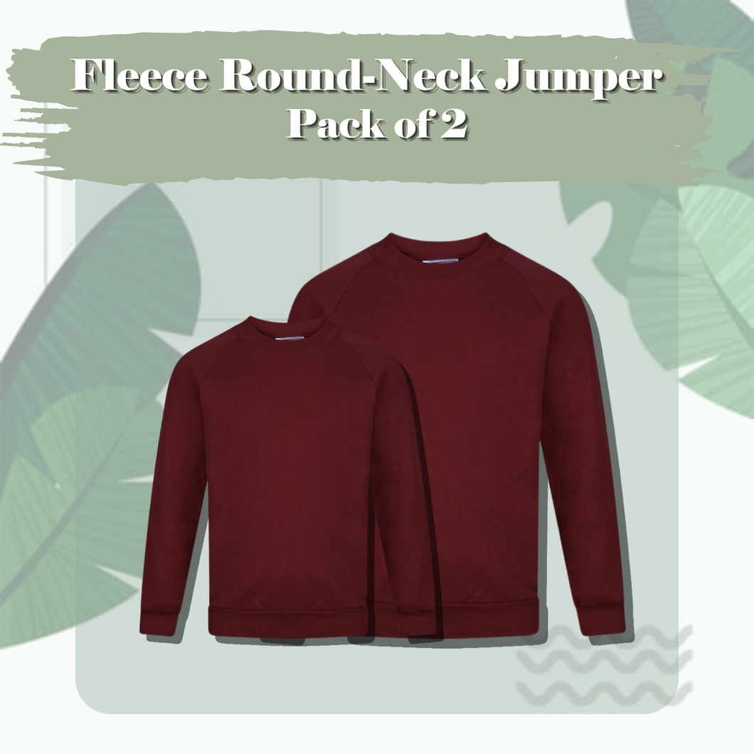 Pack Of 2 Boys Round Neck School Jumpers Burgundy