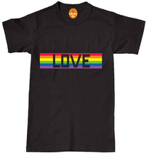 Load image into Gallery viewer, Love Proud Gay Pride T Shirt Rainbow Tshirt Lesbian Tee Top LGBT Festival
