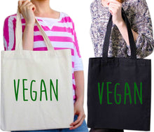 Load image into Gallery viewer, Vegan vegetarian Veggie Plant Food Tote Bag Reusable Cotton Bags
