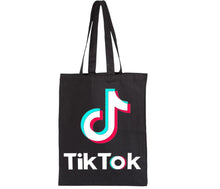 Load image into Gallery viewer, Tik Tok Tik Tok Cotton Tote Bag Funny Mucially app Christmas Gift Reusable
