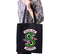 Load image into Gallery viewer, Southside Serpents Riverdale Jughead Villains Joke Theme Party Tote Bag Reusable
