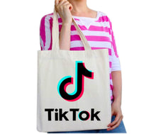 Load image into Gallery viewer, Tik Tok Tik Tok Cotton Tote Bag Funny Mucially app Christmas Gift Reusable
